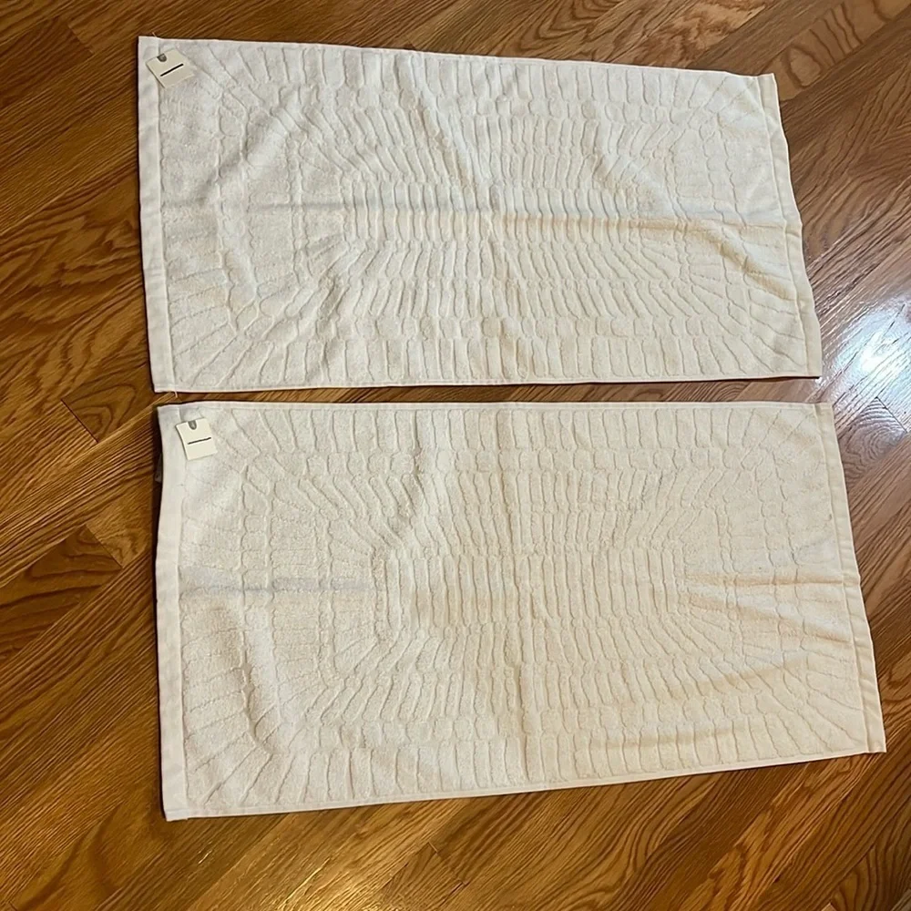 Anthropologie Leighton Hand Towel Set of 2 NWT